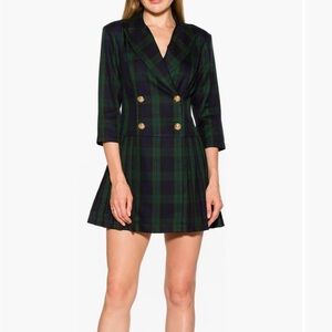 Alexia Admor Pink Plaid Blazer Dress